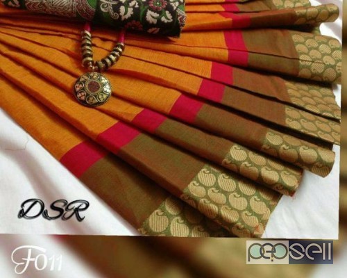 Elegant dsr pure chanderi cotton sarees with kalamkari printed blouse available  0 
