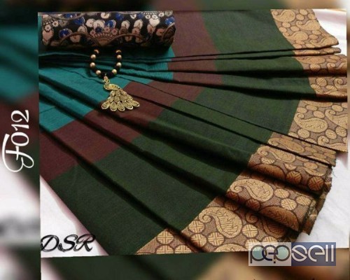 Elegant dsr pure chanderi cotton sarees with kalamkari printed blouse available  4 