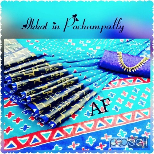 AF brand ikkat in pochampally sarees price- rs800 each moq- 10pcs 4 