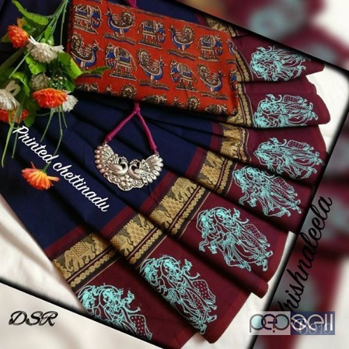 DSR brand chettinad cotton sarees combo- rs750 each moq-10pcs wholesale only no singles 1 