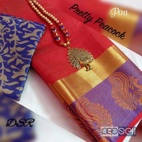 dsr brand pretty peacock tussar silk sarees combo at wholesale available 1 