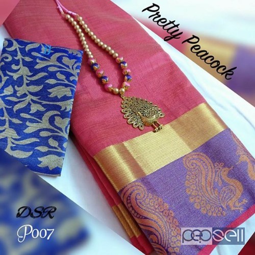 dsr brand pretty peacock tussar silk sarees combo at wholesale available 2 