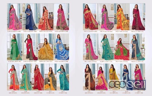 georgette printed sarees from vishal fashion freedom 34200 series sarees at wholesale 3 