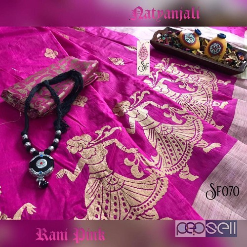 sf070 natyanjali tussar silk sarees price- rs750 each moq- 10pcs no singles no retail 1 