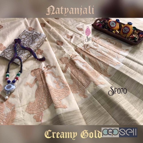 sf070 natyanjali tussar silk sarees price- rs750 each moq- 10pcs no singles no retail 3 