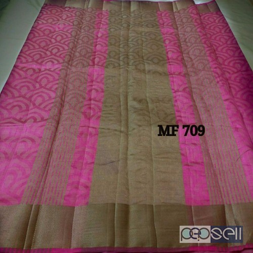 MF709 brand tussar jute silk mix sarees combo at wholesale price- rs750 each moq- 10pcs no singles 1 