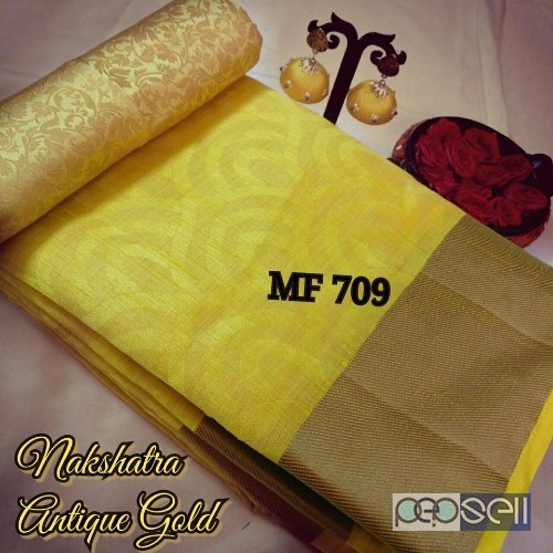 MF709 brand tussar jute silk mix sarees combo at wholesale price- rs750 each moq- 10pcs no singles 4 