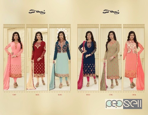 georgette semistitched suits from your choice aysha vol1 at wholesale 4 