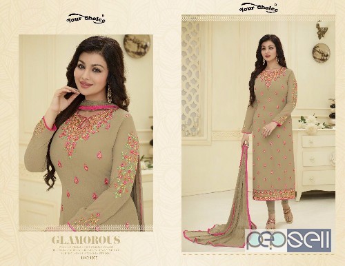 georgette semistitched suits from your choice aysha vol1 at wholesale 5 