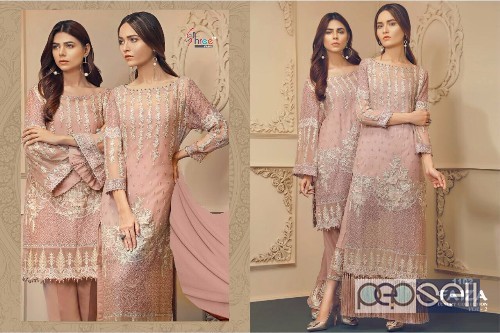georgette plazo pakistani concept suits from shree fabs faiza vol2 at wholesale moq- 5pcs no singles interested buyers can contact us 0 