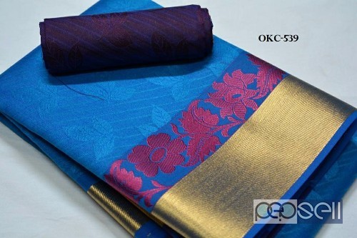  OKC-531 brand kora silk kanchipuram silk sarees price- rs750 each moq- 10pcs no singles wholesalenoncatalog.blogspot.in 0 
