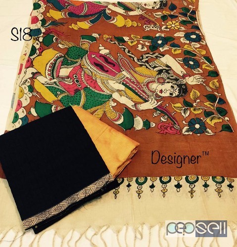designer brand pen kalamkari cotton dupatta with silk top and bottom at wholesale price- rs1100 each moq- 8pcs no singles or retail wholesalenoncatalo 2 