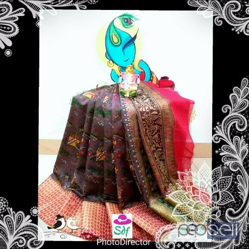 SDF brand 3d warli kanjevaram tussar silk sarees non catalog at wholesale price- rs800 each moq- 10pcs no singles or retail wholesalenoncatalog.blogsp 5 