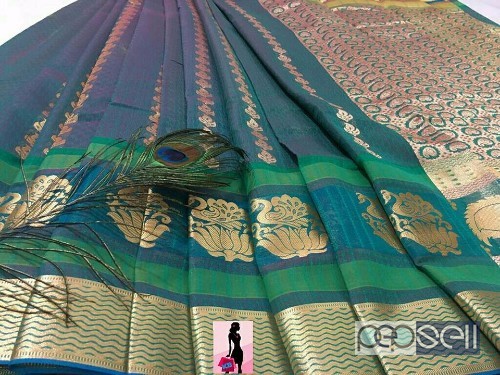KB brand kancheepuram cotton silk sarees at wholesale moq- 10pcs price- rs800 each no singles or retail 3 
