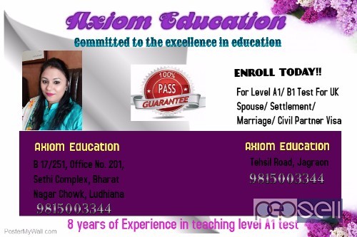 Ieltrs life skills esol level a1,a2,b1 test centre in dehradun,channai,banglore,kapurthala,malout 2 