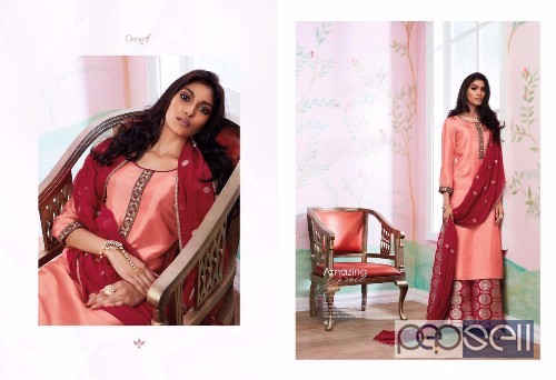 silk designer plazo suits from amazing grace by ganga available at wholesale and singles singles at rs2500 each 1 