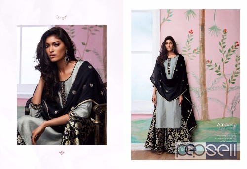 silk designer plazo suits from amazing grace by ganga available at wholesale and singles singles at rs2500 each 2 