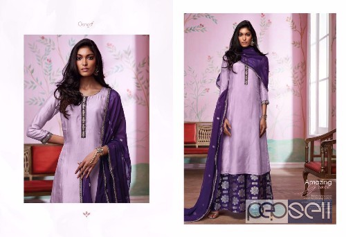 silk designer plazo suits from amazing grace by ganga available at wholesale and singles singles at rs2500 each 3 