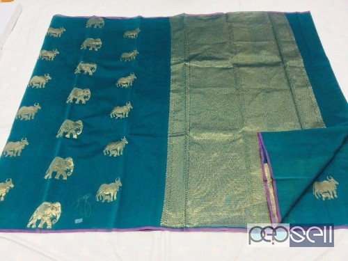 cotton silk elephant weaved sarees price- rs2000 each 2 