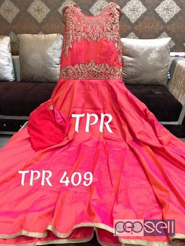 TPR brand collection silk designer gowns price- rs2500 size- 34-48 1 