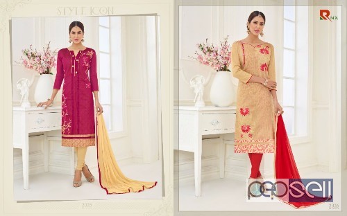 cotton embroidery churidar dressmaterials from rishabh nx supriya at wholesale moq- 12pcs no singles 0 