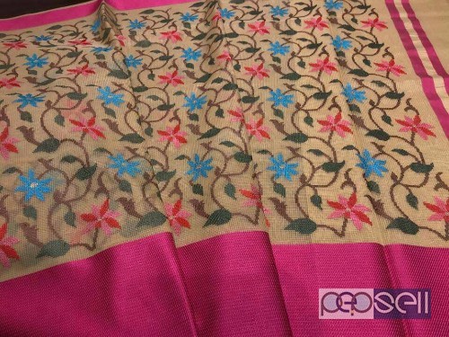 elegant kota mercerised embroidered sarees with running blouse 1 