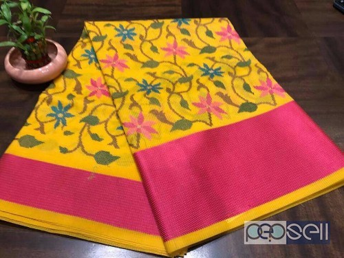 elegant kota mercerised embroidered sarees with running blouse 4 
