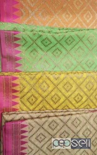 elegant kota mercerised zari weaving sarees with running blouse 1 