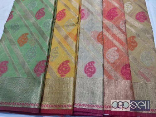 elegant mercerised kota sarees with zari and thread weaving, running blouse 4 
