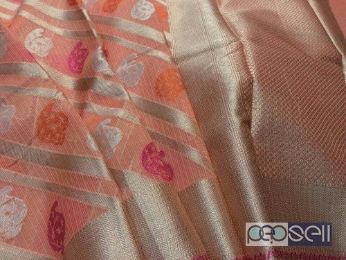 elegant mercerised kota sarees with zari and thread weaving, running blouse 5 