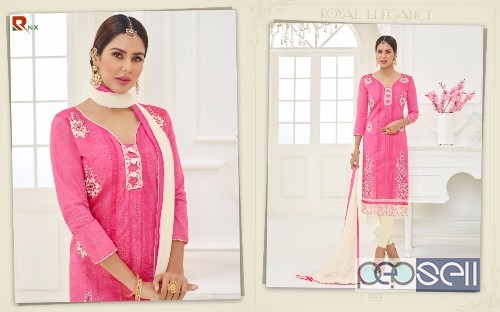 elegant rishab nx supriya cotton embroidery suits with nazneen dupatta available 3 