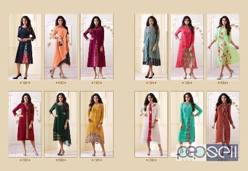 georgette kurtis from lt 1501 series catalog at wholesale moq- 12pcs no singles size- m to 3xl 4 