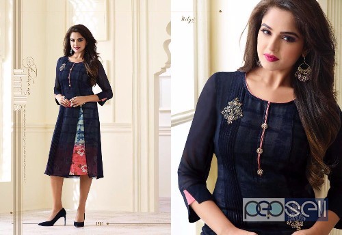 georgette kurtis from lt 1501 series catalog at wholesale moq- 12pcs no singles size- m to 3xl 5 