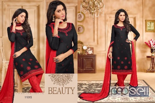 elegant kapil jhankar cotton embrodiered suits with nazneen dupatta available 0 