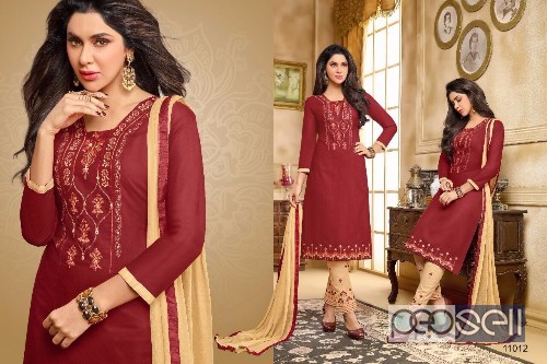 elegant kapil jhankar cotton embrodiered suits with nazneen dupatta available 1 