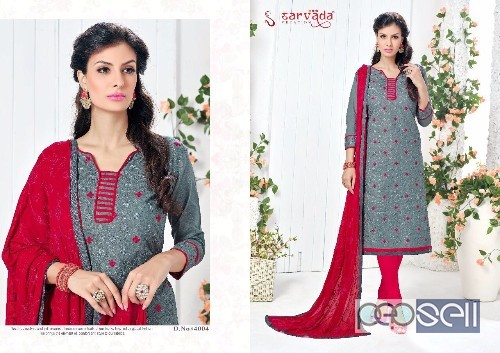 elegant sarvada cotton embroidery suits with nazneen dupatta available 1 