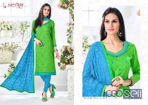 elegant sarvada cotton embroidery suits with nazneen dupatta available 2 