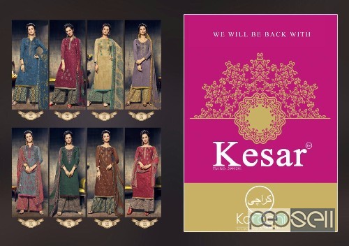 elegant karachi prints zam silk emboidered plazzo suits available 1 