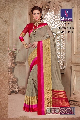 elegant shangrila liva handloom silk weaving sarees with blouse piece avaialble 1 