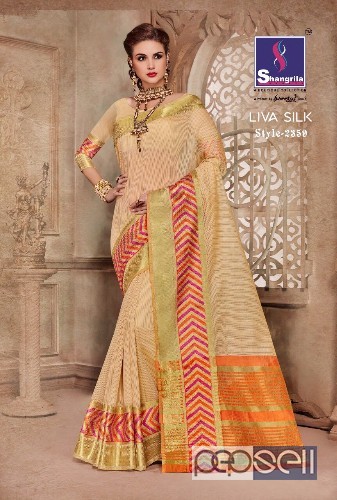 elegant shangrila liva handloom silk weaving sarees with blouse piece avaialble 3 