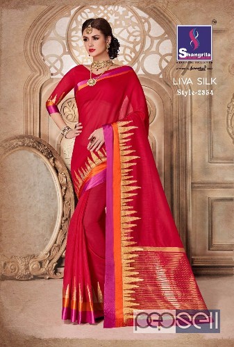 elegant shangrila liva handloom silk weaving sarees with blouse piece avaialble 4 