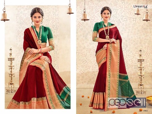 elegant lifestyle vaidehi weaving silk sarees with blouse piece available 1 