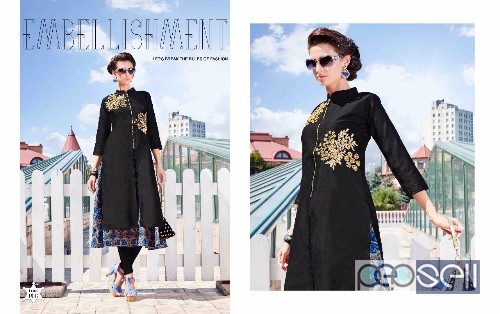 elegant glamour vol 15 designer heavy silk and georgette kurtis 0 