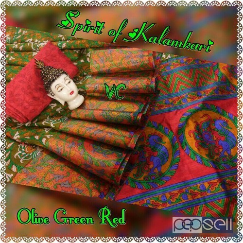 VC brand spirit of kalamkari sarees available at wholesale- rs800 each moq- 10pcs no singles or retail 3 