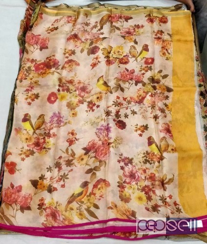 elegant kota digital printed sarees with running blouse available 3 