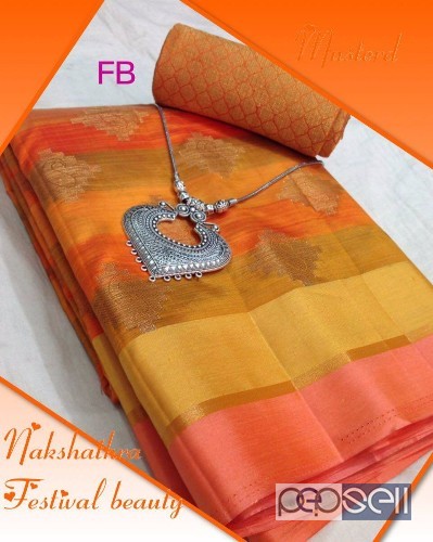 FB brand soft silk sarees non catalog at wholesale- rs750 each moq- 10pcs no singles interested buyers in wholesale full set can contact us 2 