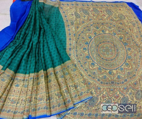 elegant kalamkari and pochampally printed manipuri kota silk sarees available 5 