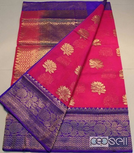 elegant banaras kora silk sarees with contrast pallu and blouse available 0 