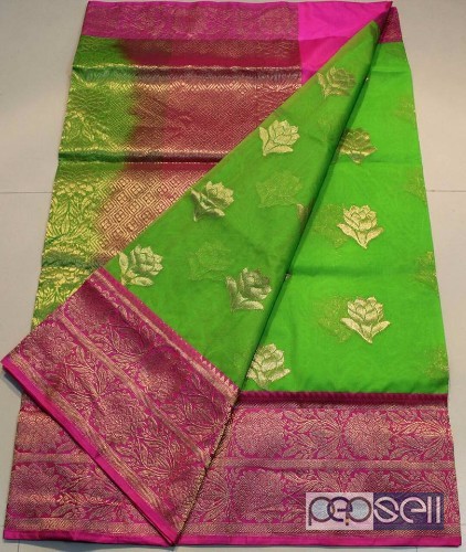 elegant banaras kora silk sarees with contrast pallu and blouse available 2 