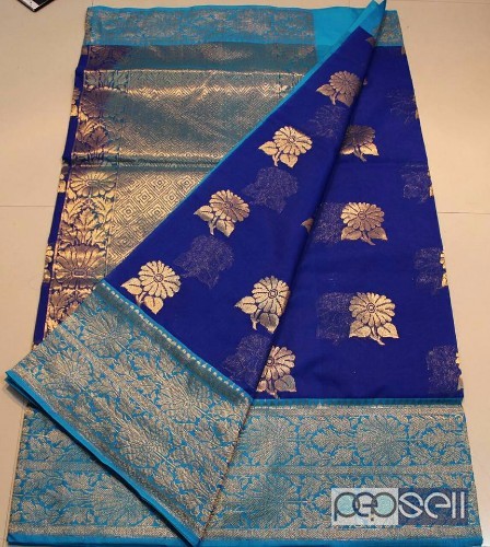 elegant banaras kora silk sarees with contrast pallu and blouse available 4 
